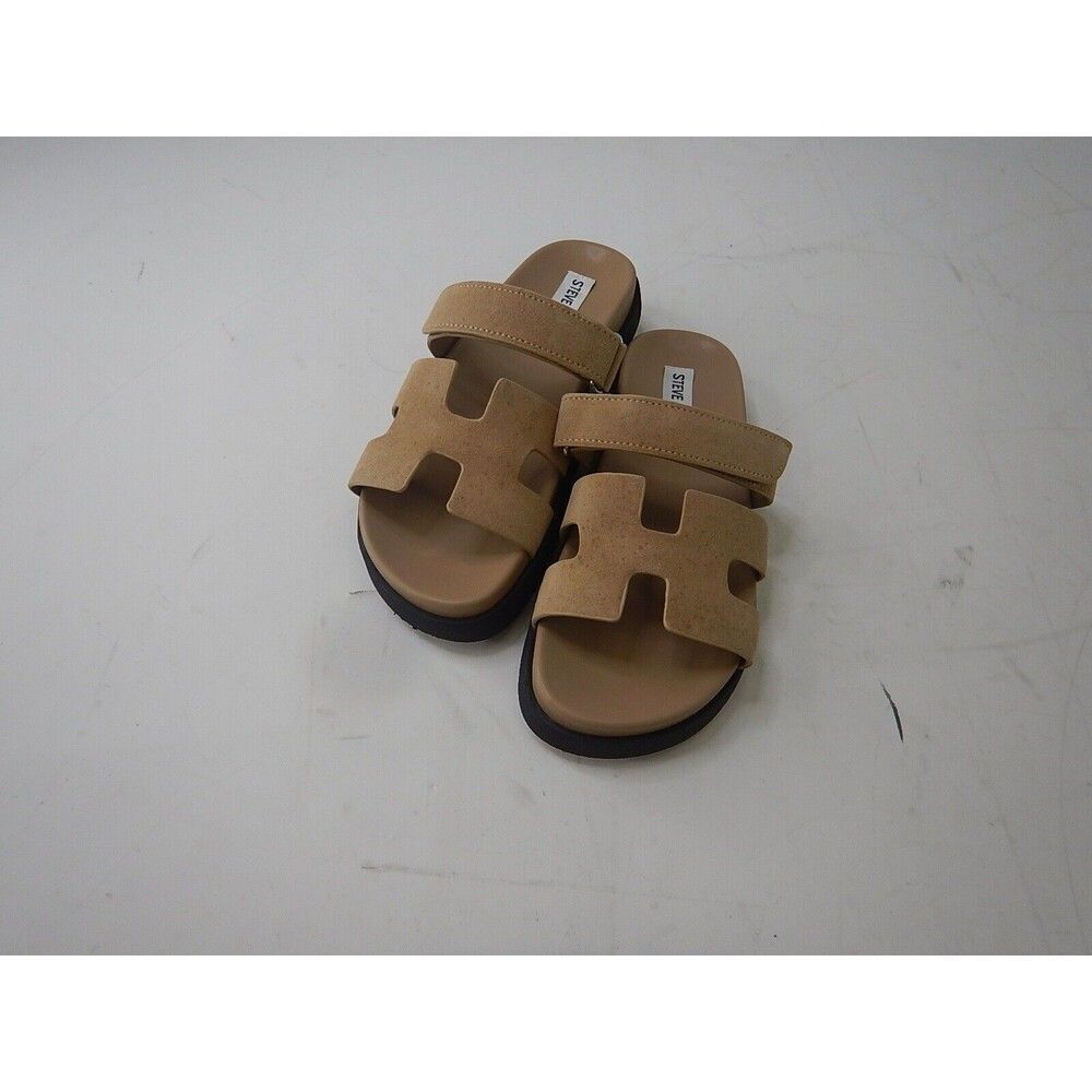 Steve Madden Mayven Slide Sandals Camel Suede